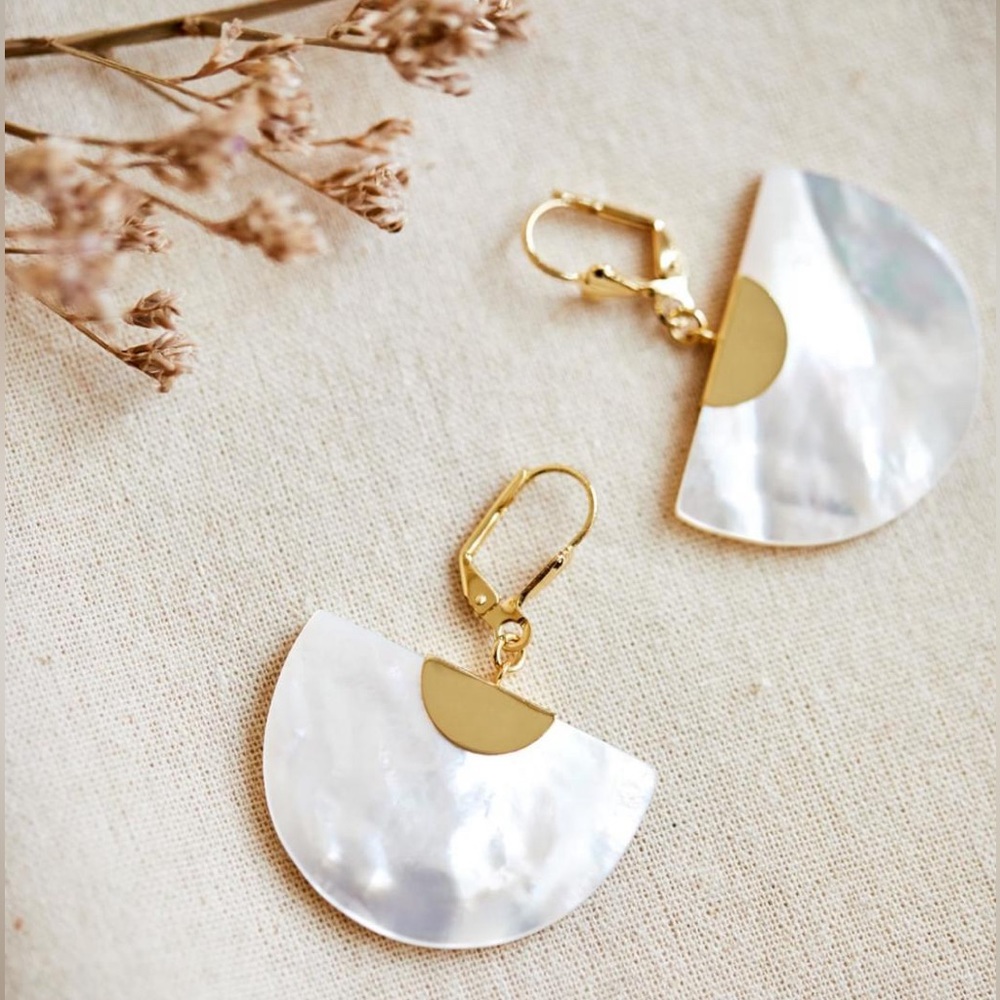 Sézane Luna Half-Moon Earrings